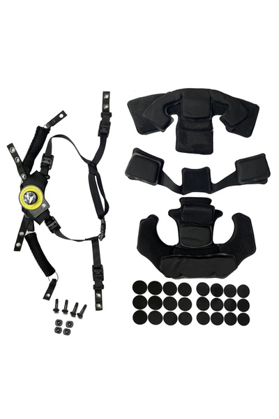 Choice8 black set Tactical Helmet Hanging System Suspension Lanyard Chin Stra...
