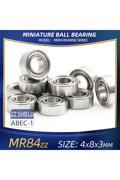 Choice1 10 قطع من محامل MR84zz ABEC-1 MR84 ZZ، مقاس 4×8×3 مم، 10 قطع من محامل...