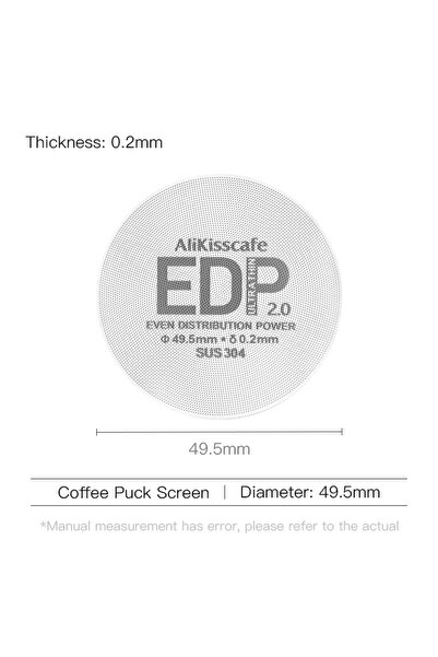 Choice6 قطعة واحدة 49.5 مم EDP2.0 AliKisscafe طقم سلة فلتر وشاشة ومضغط قابل ل...
