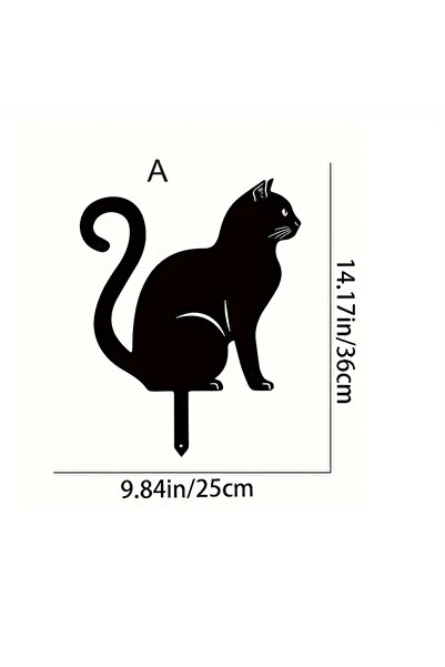 Choice TY3156-01 Charming Cat Family Garden Stakes – Decorative Cute Cat Silh...