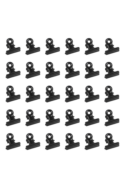 choice2 30pcs For 10/20/30/50/100 Pcs Metal Hinge Clip, 22mm Black Bulldog Cl...