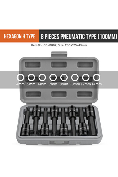 choice2 8pcs H type P 100mm Hi-Spec 8Piece Hexagon Sket Bit S2 1/2 Combo Exte...