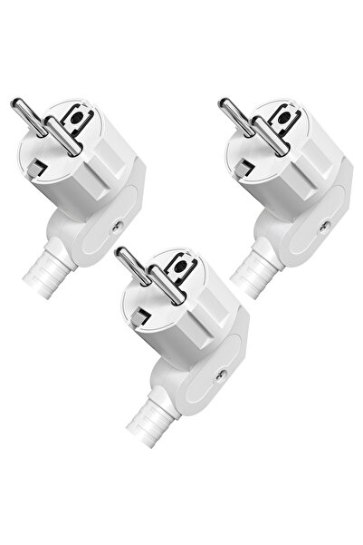 Choice7 EU 3pcs white 2/3/4/6/8pcs EU Schuko Plug 250V Power Plug, Protective...