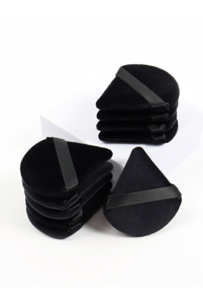 Choice5 مجموعة من 10 قطع من إسفنجات بودرة الوجه السوداء المثلثة، مصنوعة من مخ...