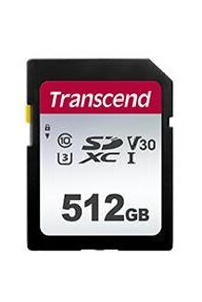 Transcend SDC300S SDXC Memory Card, 512GB, Class 10
