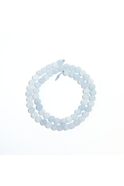 choice2 6mm (approx 57pcs) 1 Strand 4/6/8mm Natural Aquamarines Stone Beads B...