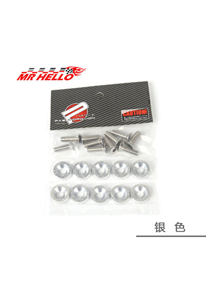 choice2 براغي سداسية محسّنة للسيارات من نوع M6DP-silvery، حلقات تثبيت واقيات ...