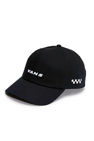 Vans Check Side Curved Bill Jockey Unisex Hat Vn000Qa6Blk1 Black-Std