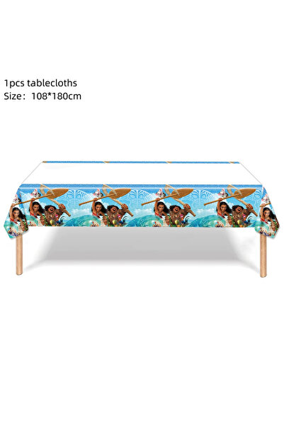 Choice1 1 قطعة مفرش طاولة - لوازم حفلات عيد ميلاد موانا 2 مفرش طاولة للاستخدا...
