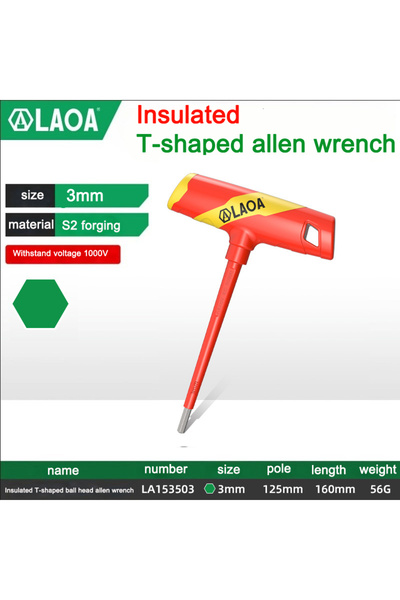 Choice12 H3mm LA153503 LAOA Multifunctional insulated T-shaped flat head alle...