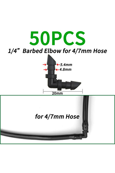 Choice9 D-50pcs 50pcs Barbed Connectors Irrigation Fittings Drip Irrigation B...