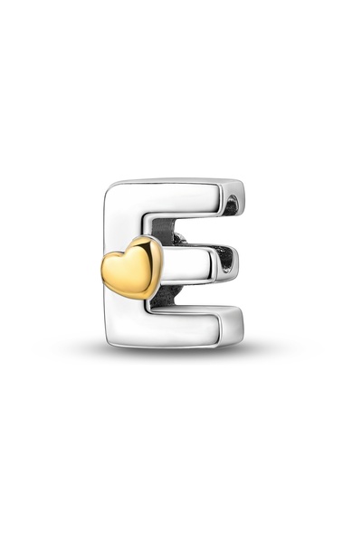 Choice1 خرزات جديدة مطلية بالفضة على شكل قلب بأحرف من الألف إلى الياء، تناسب ...