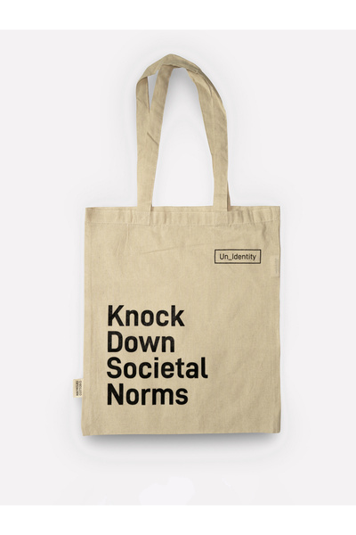Unidentity Clothing By Styli Beige Cotton Tote Bag
