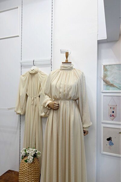 Faya Boutique Vanilya Şifon Serapha Abiye