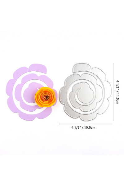 Choice5 مجموعة من 10 قوالب تقطيع ثلاثية الأبعاد كبيرة الحجم على شكل أزهار حلز...