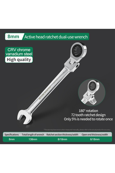 choice2 مفتاح ربط سقاطة عالمي مفتوح الطرف مزدوج الاستخدام، 72 سنًا، أوتوماتيك...