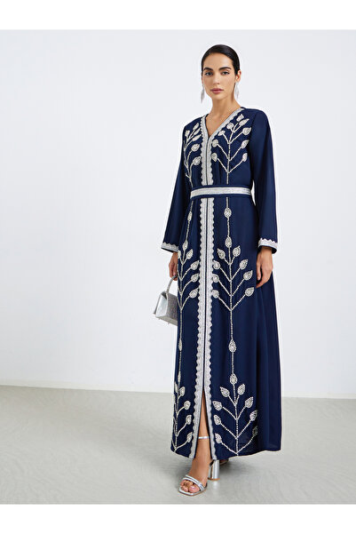 Maxim Creation By Styli Women Embellished Jalabiya with Tie Belt