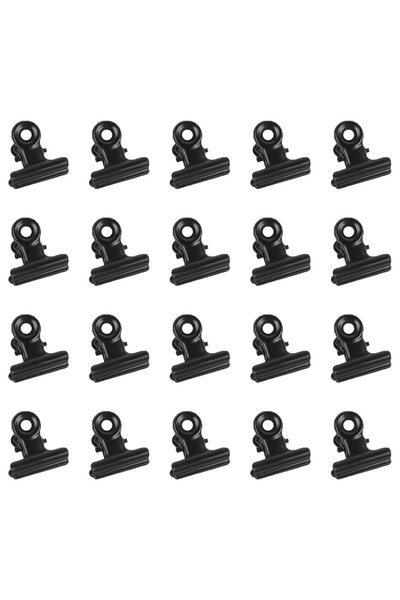 Choice3 20pcs For 10/20/30/50/100 Pcs Metal Hinge Clip, 22mm Black Bulldog Cl...
