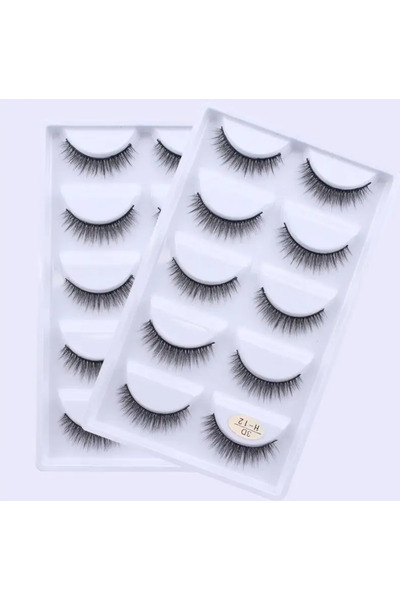 Choice27 5pair12 AMSNCN NEW 5Pair 100% Real 3D Mink Lashes Soft Natural False...