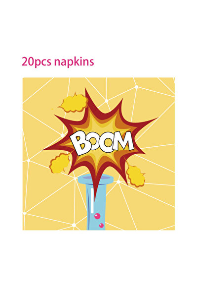 Choice1 sci-20pcs-napkins Cartoon Cool Science Disposable Tableware Sets Scie...