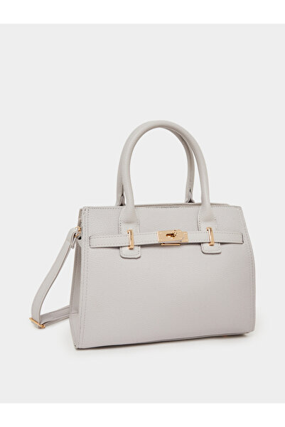 Styli Grey Structured Tote Bag