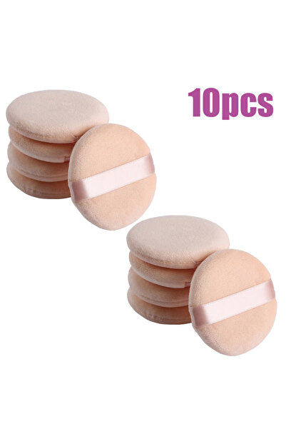 choice2 10pcs 5-40pcs Round Facial Powder Foundation Puff ,Portable Soft Cosm...