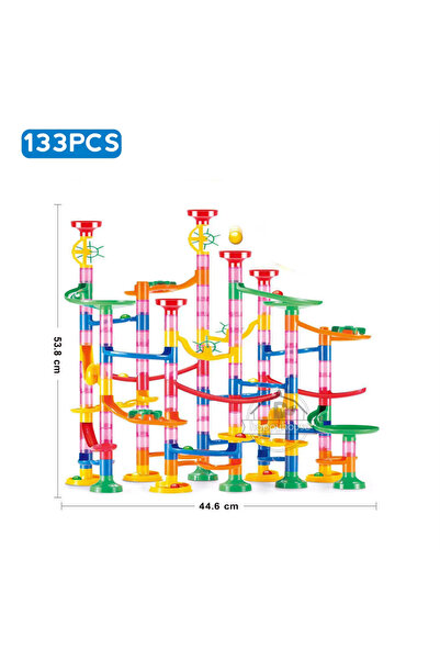 Choice20 مجموعة بناء مسار سباق الكرات الرخامية V 133PC بدون صندوق، مكعبات بنا...