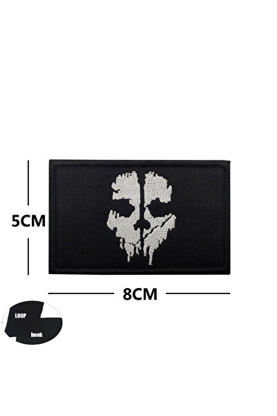 Choice6 1-تطريز-3 شارات قناع وجه شبح لعبة كول أوف ديوتي، رقعة قماشية مطرزة بخ...