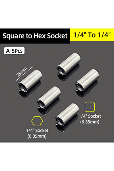 Choice6 مجموعة من 5 قطع من محولات تغيير سريع لقم الثقب، تتضمن محولًا من محرك ...