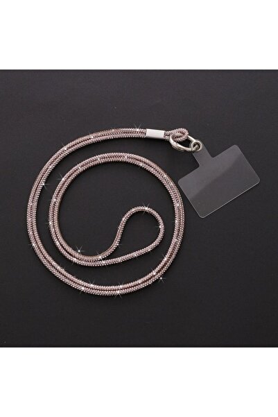 Choice6 حبل تعليق فاخر للهاتف المحمول مرصع بأحجار الراين الوردية، غلاف هاتف م...