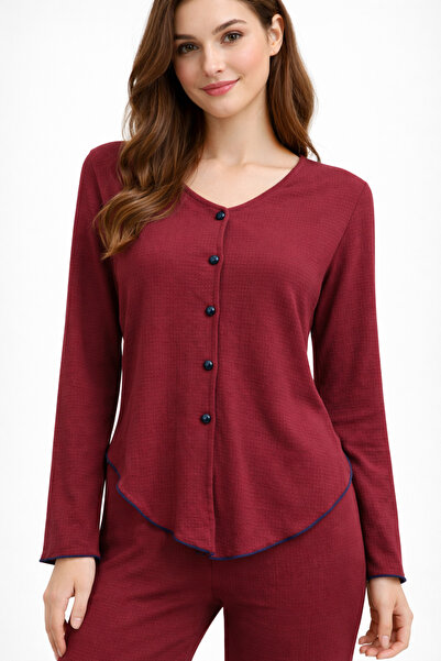 sleeproom Uzunkol Asymmetrical Cut Bürümcük Pajama Set