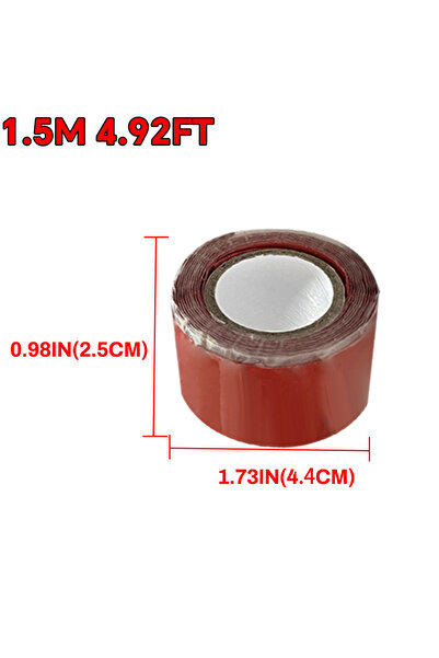 choice2 شريط سيليكون أحمر متعدد الأغراض مقاوم للماء ذاتي اللصق، لإصلاح تسربات...