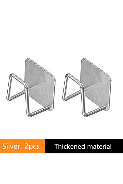 choice2 Silver 2pcs 2-8 PCS Space Saving Kitchen Organizer:No Drill Wall Moun...