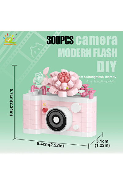 Choice6 رقم 40، كاميرا هويكيباو اللطيفة مع نموذج زهرة، لعبة بناء صغيرة من مكع...