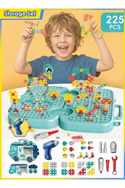 Generic 244-Pieces Blocks Toy Electric Screwdriver DIY Building Toy Set