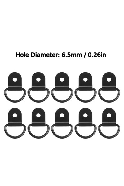 Choice 10 قطع من حلقات التثبيت على شكل حرف D مقاس 6.5 مم، حلقات سحب، خطافات ح...