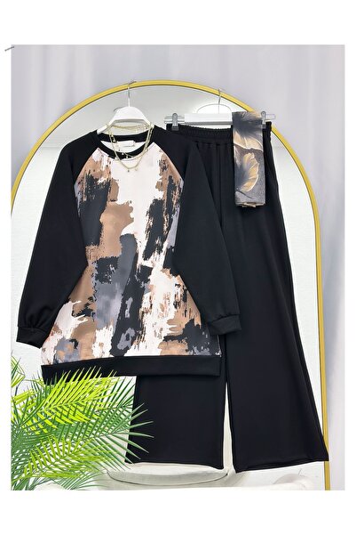 YEDİLALE Tie-Dye Pattern Cupra Fabric Tunic Pants Double Set [Loose Fit, Excl...