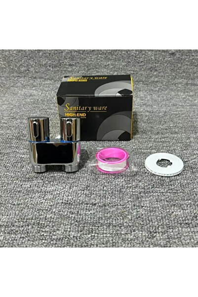 Choice10 Silver Stainless Steel double outlet angle valve large flow shower v...