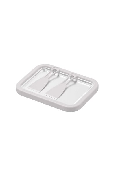 Choice صينية صنع الآيس كريم البيضاء مع مكاشطتين، طبق صنع الآيس كريم متعدد الو...