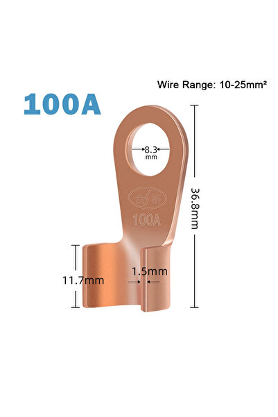 Choice19 10 قطع 100 أمبير، 10/50 قطعة 10-400 أمبير لكل طرف توصيل، موصل سلك غي...