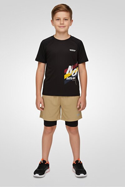 HIND Kids Boy 2 Pieces Graphic Print T-Shirt And Shorts Set, Multicolor