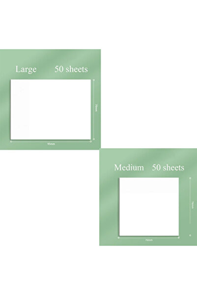 Choice3 دفاتر ملاحظات لاصقة شفافة مقاومة للماء، كبيرة ومتوسطة الحجم، تحتوي عل...