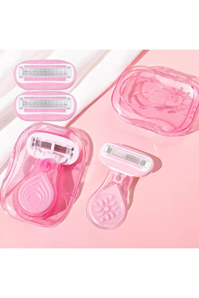 Choice1 ماكينة حلاقة نسائية محمولة بثلاث شفرات ومقبض واحد، مثالية للسفر، لحلا...