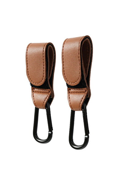 Choice1 خطافان بنيان لعربة الأطفال، مصنوعان من جلد البولي يوريثان، قابلان للت...