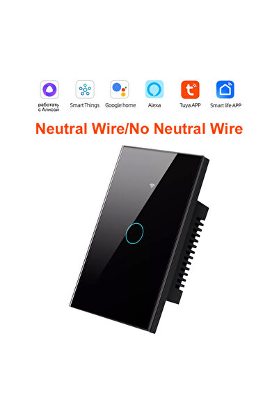 Choice7 مفتاح إضاءة يعمل باللمس 1 Gang Smart Life مزود بشبكة واي فاي وبلوتوث ...