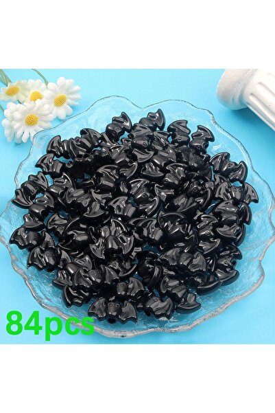 choice2 84 11/42/84pcs Black Bat Shape Beads & Bead Assortments, Used for DIY...