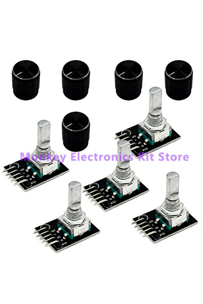 Choice1 5 قطع، من 1 إلى 8 قطع، وحدة تشفير دوارة KY-040 بزاوية 360 درجة مع غطا...