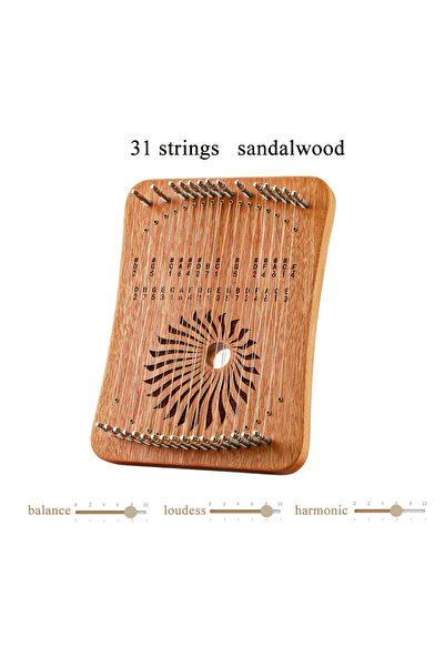 Choice3 31 strings sandal Hluru Lyre 31 Strings Mini Thumb Kalyre 17 Kalimba ...