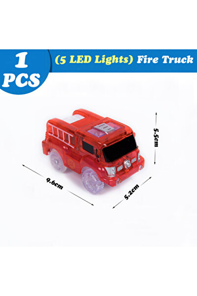 Choice7 سيارة إطفاء، مضمار سباق سحري متوهج، لعبة سيارة، مصباح LED، إلكترونيات...