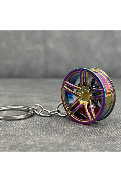 Choice6 سلسلة مفاتيح معدنية فاخرة لمحور العجلة، قطعة واحدة، حامل مفاتيح إبداع...